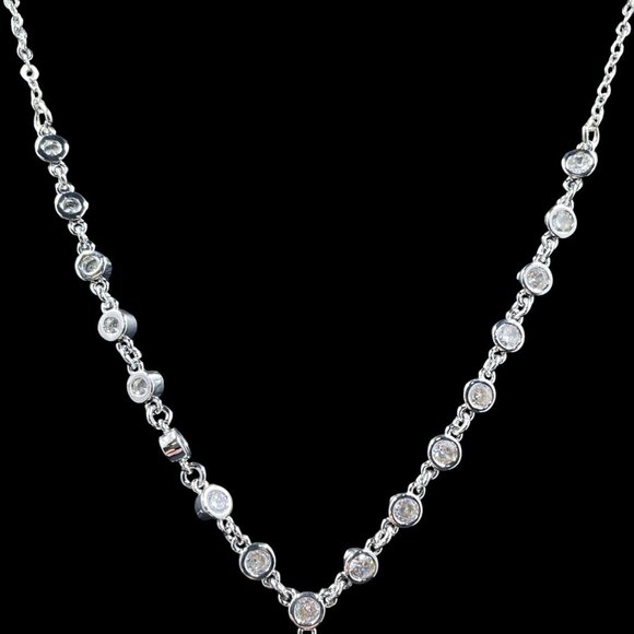 Swarovski Crystal Y Necklace Earring Set NWOT Bridal Glam Elegant Jewelry Gift - Picture 7 of 14